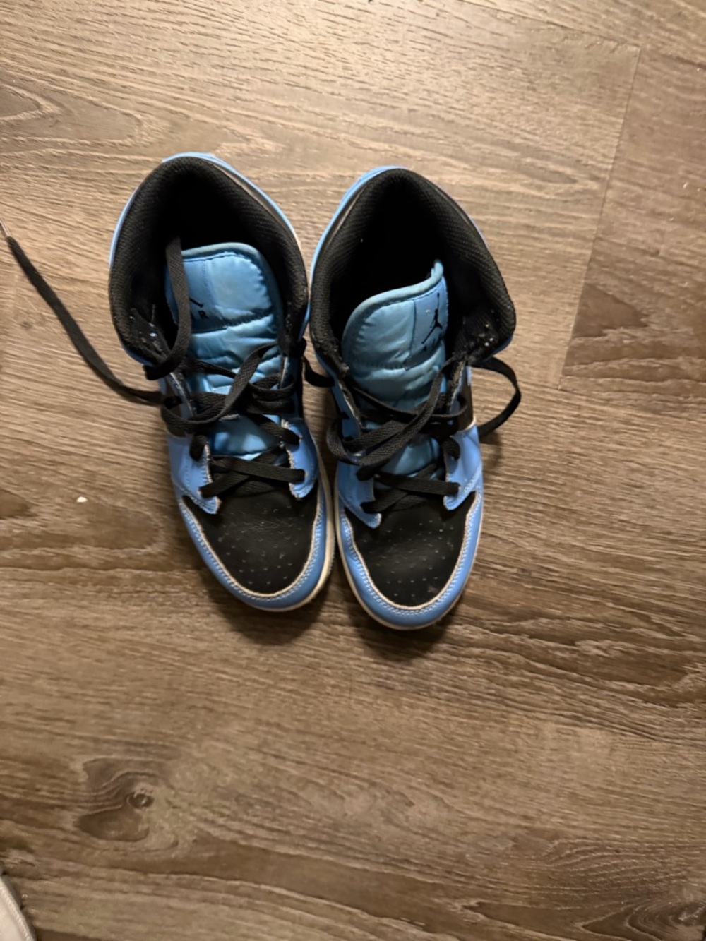 Nike Kids High-Top Sneakers in Light Blue and Black